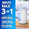 Zevo MAX Bug Catcher and Gnat & Fruit Fly Trap Indoors, 1 Base & 2 Refills | Fits 2x More Bugs Than Original Zevo Trap, Catches House Flies, Gnats & Fruit Flies 24/7, Blue & UV Light, No Insecticides