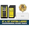 MaxGuard Extra Large Cricket Traps (8 Traps) | Non-Toxic Extra Sticky Glue Board Pre-Baited Cricket Attractant Trap & Kill House Crickets, Insects, Spiders, Bugs