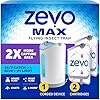 Zevo MAX Bug Catcher and Gnat & Fruit Fly Trap Indoors, 1 Base & 2 Refills | Fits 2x More Bugs Than Original Zevo Trap, Catches House Flies, Gnats & Fruit Flies 24/7, Blue & UV Light, No Insecticides