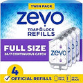 Zevo Flying Insect Trap Refill Cartridges for Fruit Flies & Gnats, 4 Count | Fits Zevo MAX & Zevo Flying Insect Trap, Catches House Flies, Gnats & Fruit Flies 24/7, No Added Fragrance or Dyes